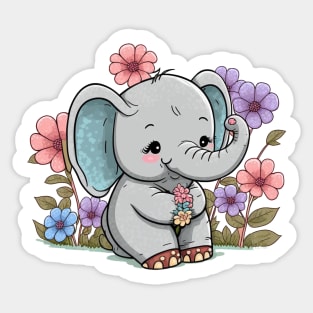 Cute elephant Sticker